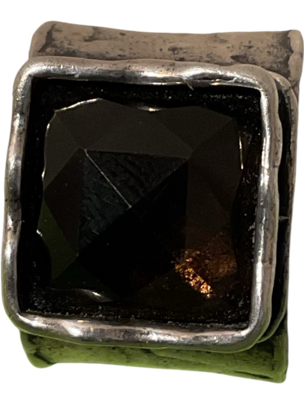 Silpada Sterling Brutalist Amber Ring-7 1/2